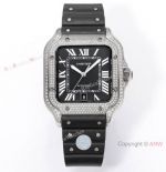 THB Factory Iced Out Santos De Cartier 9015 Men's Watches AAA Replica